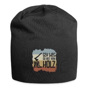 Holz hacken Axt Waldarbeiter Holzfäller - Jersey-Beanie - Schwarz - Vorne