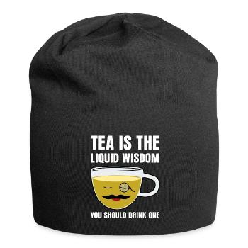 Tea Drinker Teacup Funny Tea Bag Tea - Jersey Beanie - black - Front