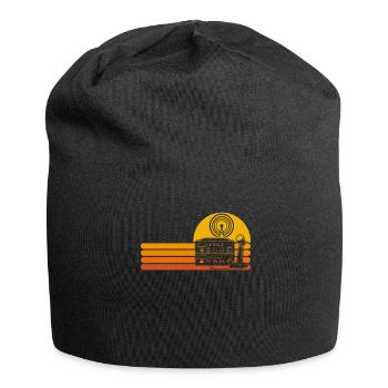 Radio amateur Antenne rétro Radio - Bonnet en jersey - noir - Devant