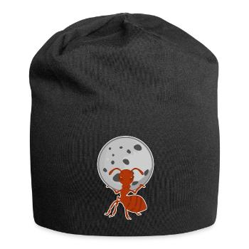 Ameise trägt Mond Ameisen - Jersey-Beanie - Schwarz - Vorne