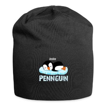 Penguin sleeps sleeping penguins - Jersey Beanie - black - Front