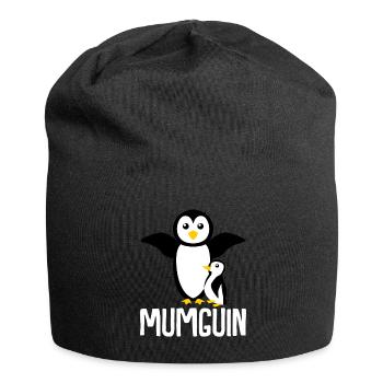 Penguin Mama Mother Penguins - Jersey Beanie - black - Front