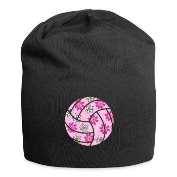 Volleyball Ball Volleyballerin - Jersey-Beanie - Schwarz - Vorne