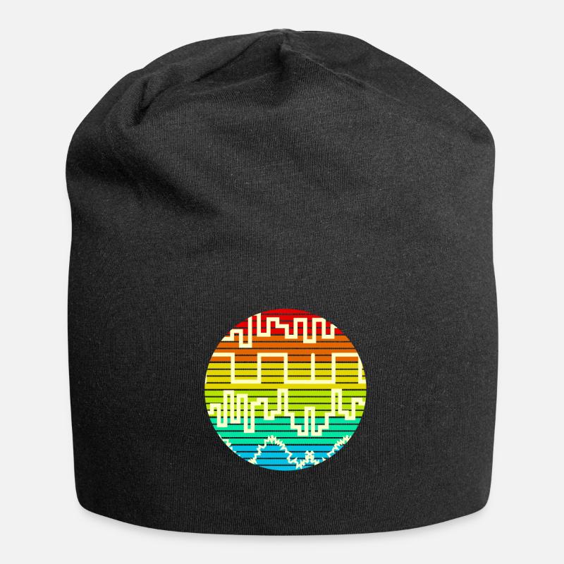 Synthesizer Wavefroms Synth Synthesizers - Jersey-Beanie - Schwarz