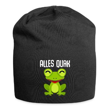 Frosch Frösche Alles Quak - Jersey-Beanie - Schwarz - Vorne