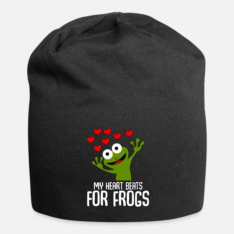 Frösche Frosch - Jersey-Beanie - Schwarz