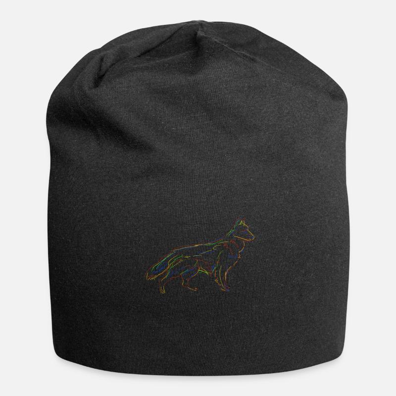 Chiens de berger Chien de berger blanc - Bonnet en jersey - noir