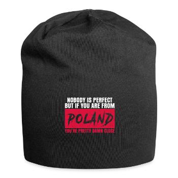 Poland slogan Polish flag Pole - Jersey Beanie - black - Front