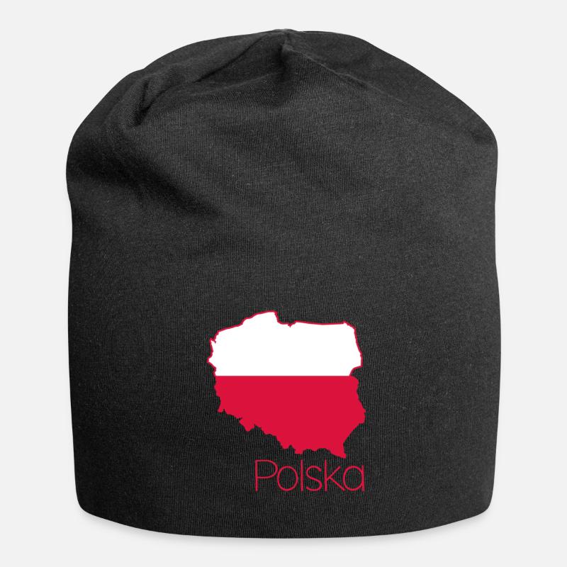 Polen Polnische Flagge Pole - Jersey-Beanie - Schwarz
