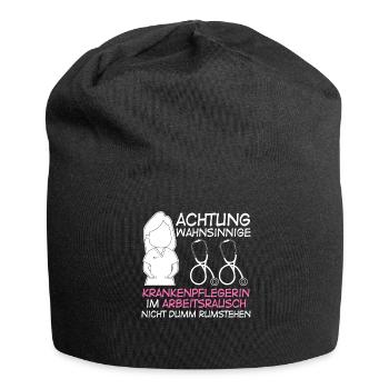 Wahnsinnige Krankenpflegerin - Jersey-Beanie - Schwarz - Vorne