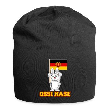 Hasen Ossi Hase Ostdeutschland Kaninchen - Jersey-Beanie - Schwarz - Vorne