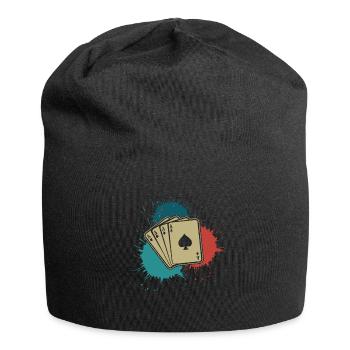 Poker Poker Cards Retro Poker Player - Bonnet en jersey - noir - Devant
