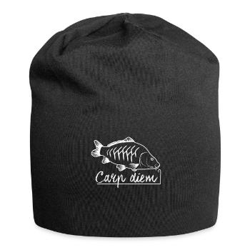 Carp Diem Carp Angler Fisherman - Jersey Beanie - black - Front