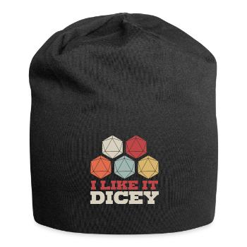 RPG D20 Würfel Tabletop Rollenspiel - Jersey-Beanie - Schwarz - Vorne