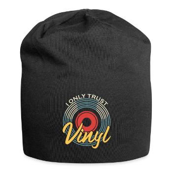 I only trust Vinyl Vintage Schallplatte - Jersey-Beanie - Schwarz - Vorne