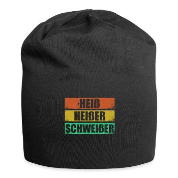 Heiß Heißer Schweißer - Jersey-Beanie - Schwarz - Vorne