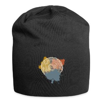 Holz Baumscheibe Tischler Holzfäller - Jersey-Beanie - Schwarz - Vorne