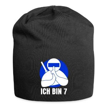 Ninja Sieben Jahre zum 7. Geburtstag - Jersey-Beanie - Schwarz - Vorne