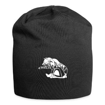 Wandern Zelten Outdoor Bär Trekking - Jersey-Beanie - Schwarz - Vorne