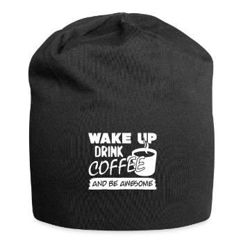 Buvez du café et soyez génial - Bonnet en jersey - noir - Devant