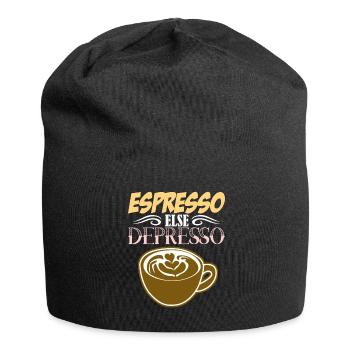 Espresso else Depresso - Bonnet en jersey - noir - Devant