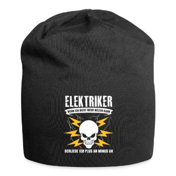 Elektriker Elektromeister Elektroniker - Jersey-Beanie - Schwarz - Vorne