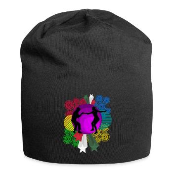 Boogie Woogie Retro Tanzen Swing - Jersey-Beanie - Schwarz - Vorne