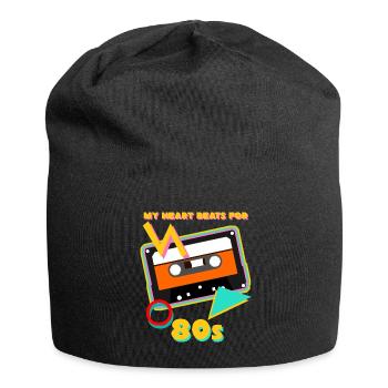 80s 1980 Disco Party Vintage 80er - Jersey-Beanie - Schwarz - Vorne