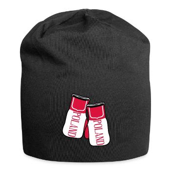 Polish flag Boxing gloves Poland - Jersey Beanie - black - Front