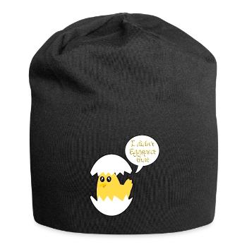 Oeufs de poule Oeuf de poule Oeuf Poulet - Bonnet en jersey - noir - Devant