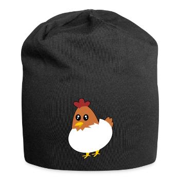 Chicken Eggs Chicken Egg Chicken Eggshell - Jersey Beanie - black - Front