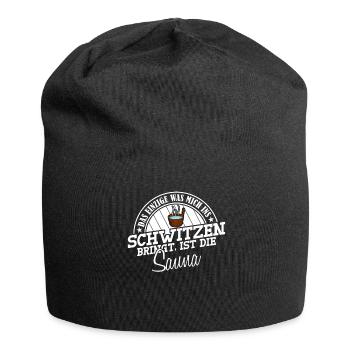Sauna Witz Saunist Saunisten Saunieren - Jersey-Beanie - Schwarz - Vorne