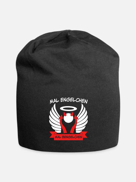 Engel Bengelchen Bengel Heiligenschein - Jersey-Beanie - Schwarz