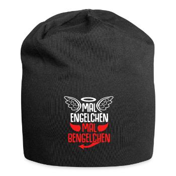 Engel Heiligenschein Bengelchen Bengel - Jersey-Beanie - Schwarz - Vorne