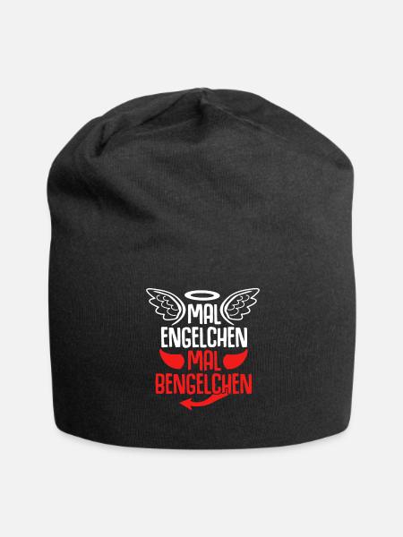 Engel Heiligenschein Bengelchen Bengel - Jersey-Beanie - Schwarz