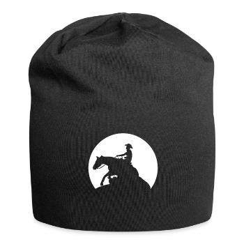 Reining Mond Reiten Westernreiten - Jersey-Beanie - Schwarz - Vorne