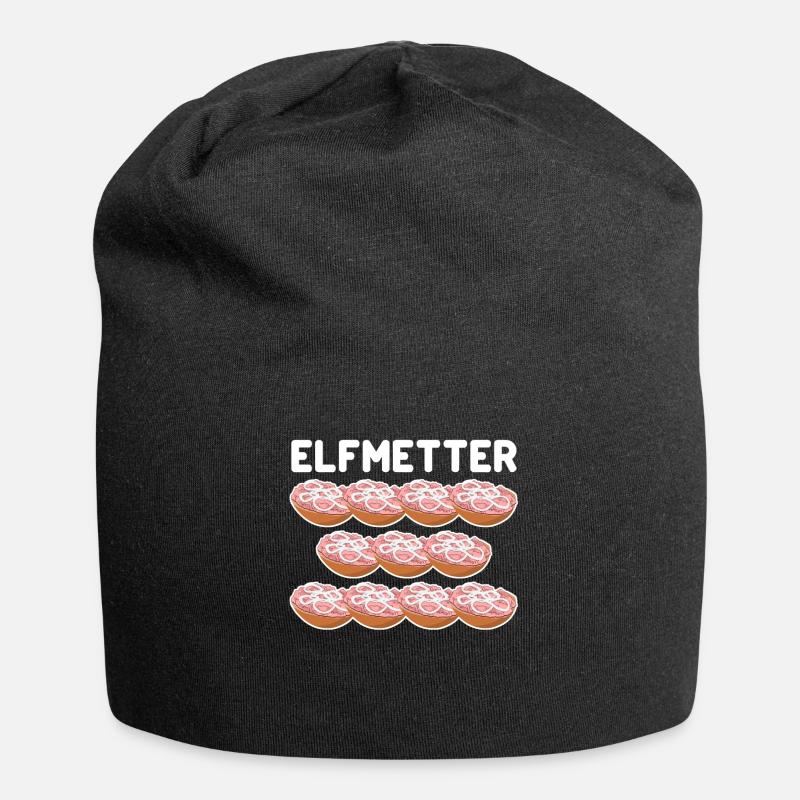 Mettbrötchen Elfmetter Mettigel Mett - Jersey-Beanie - Schwarz