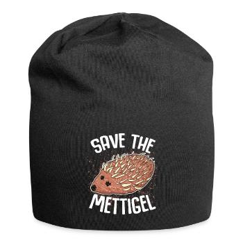 Mettigel Mettbrötchen Hackfleisch Mett - Jersey-Beanie - Schwarz - Vorne