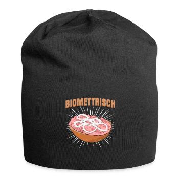 Mettbrötchen Biomettrisch Mettigel Mett - Jersey-Beanie - Schwarz - Vorne