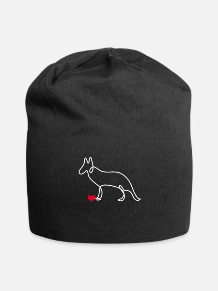 White Shepherd Dog Shepherd Dogs - Jersey Beanie - black