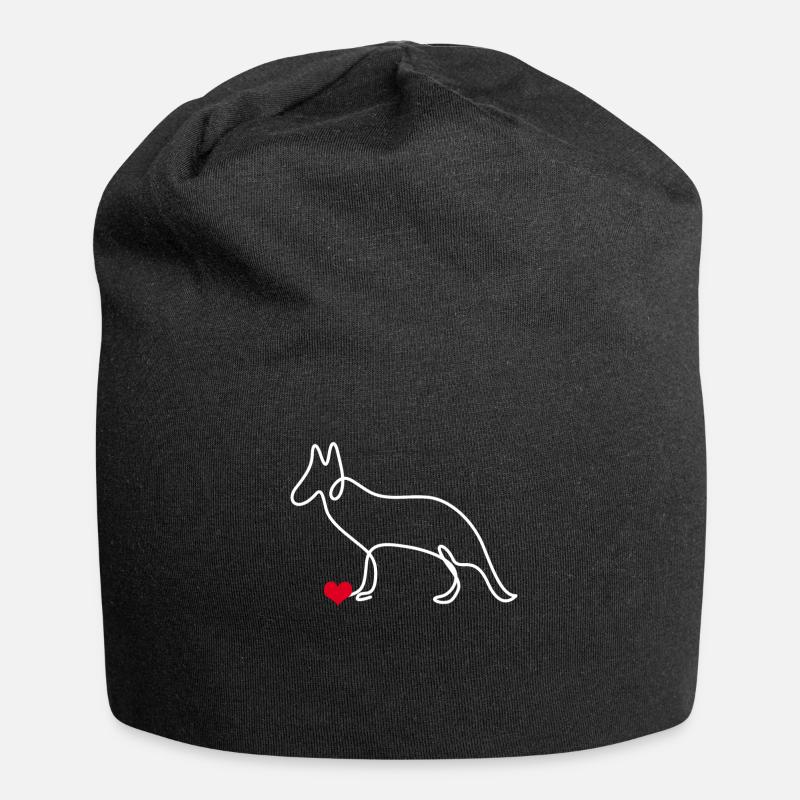 Chien de berger blanc Chiens de berger - Bonnet en jersey - noir