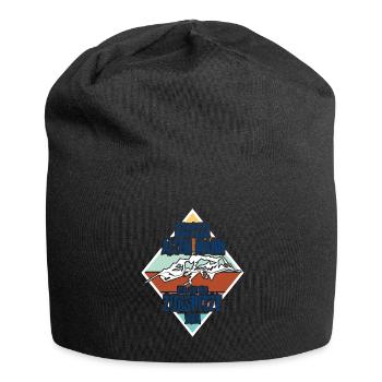 Zugspitze Berge - Jersey-Beanie - Schwarz - Vorne