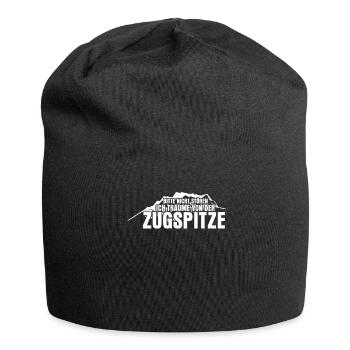 Zugspitze Witz Berge Bergsteigen - Jersey-Beanie - Schwarz - Vorne