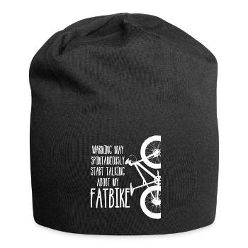Fatbike Spruch Fat Bike - Jersey-Beanie - Schwarz - Vorne