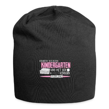 Kindergarten Kind Kindergärtnerin - Jersey-Beanie - Schwarz - Vorne