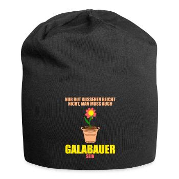 Galabauer Galabau Gärtner Blume Garten - Jersey-Beanie - Schwarz - Vorne