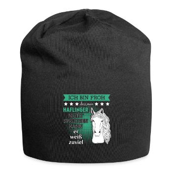 Haflinger Reiten Reiter Witz Pferde - Jersey-Beanie - Schwarz - Vorne