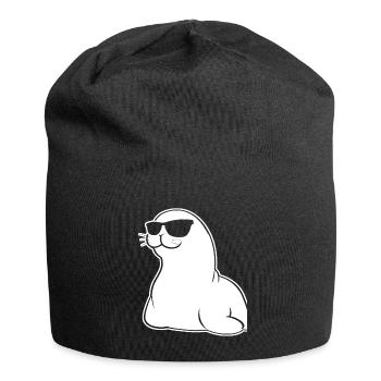 Sceau d’étanchéité avec sceau de lunettes de soleil - Bonnet en jersey - noir - Devant