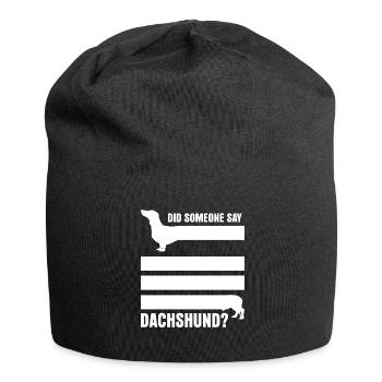 Dachshund - Jersey-Beanie - Schwarz - Vorne
