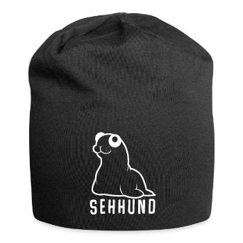 Seal, pun, sighthound, seal seal - Jersey Beanie - black - Front